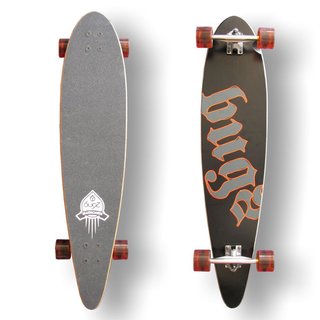 BUGZ Skateboard Longboard Pintail 102 flat