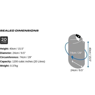 OverBoard wasserdichter Packsack Pro-Vis 20 Lit Or