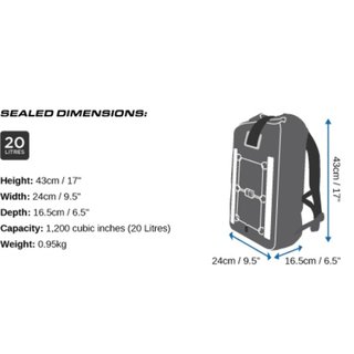 OverBoard wasserdichter Rucksack Pro-Vis 20 Lit Or