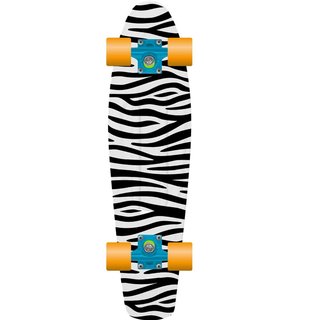 PROHIBITION Retro Plastic Skateboard 28 Zebra
