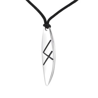 Silver+Surf Silber Schmuck Surfboard Gr L Schwarz