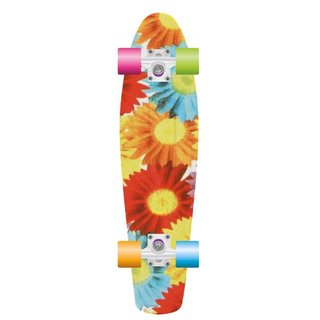 PROHIBITION Retro Plastic Skateboard 22.5 Sunflowe