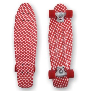 PROHIBITION Retro Plastic Skateboard 22.5 Polka