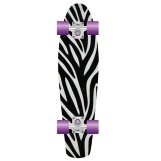 PROHIBITION Retro Plastic Skateboard 22.5 Zebra 2