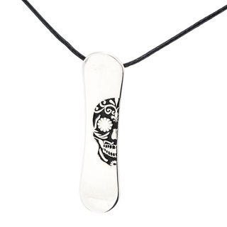 Silver+Surf Silber Schmuck Snowboard Gr L Skull