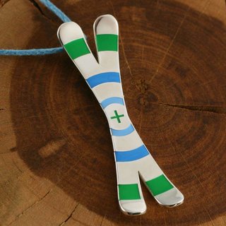Silver+Surf Silber Schmuck Ski Gr L Cross Circle