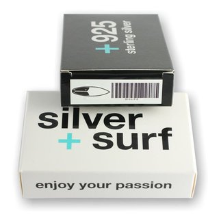 Silver+Surf Silber Schmuck Ski Gr M Single Wood