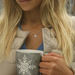 Silver+Surf Silber Schmuck Schnee Kristall Gr S