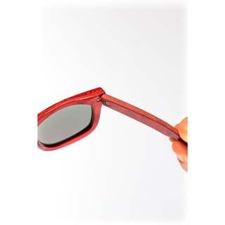 mawaii Sonnenbrille Bambus Puia Ra Rot Rot-Orange