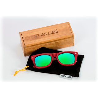mawaii Sonnenbrille Bambus Puia Moana Rot Grn
