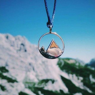 Silver+Surf Silber Schmuck Berg wood Gr S