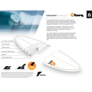 Surfboard TORQ Epoxy TET 6.8 Funboard Full Fade