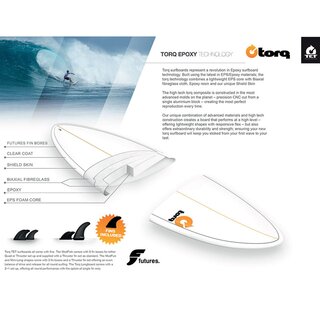 Surfboard TORQ Epoxy TET 8.6 Longboard Full Fade