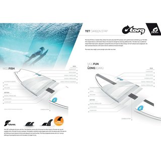 Surfboard TORQ Epoxy TET CS 7.2 Funboard Carbon
