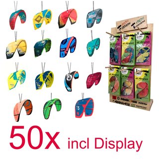 Lufterfrischer 50 Stück Kitesurf Kites mit Display