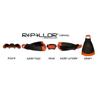 DMC REPELLOR Flosse Gr XL 46-47 Orange Gelb