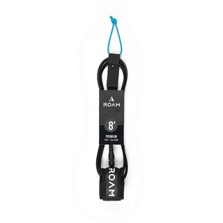 ROAM Surfboard Leash Premium 8.0 244cm 7mm Schwarz