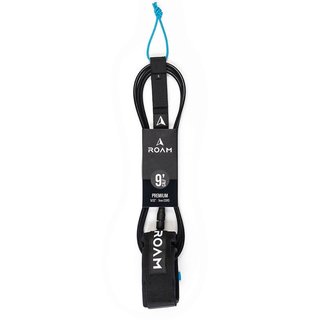 ROAM Surfboard Leash Premium 9.0 Knie 7mm Schwarz